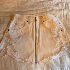 LF Carmar White Denim Skirt